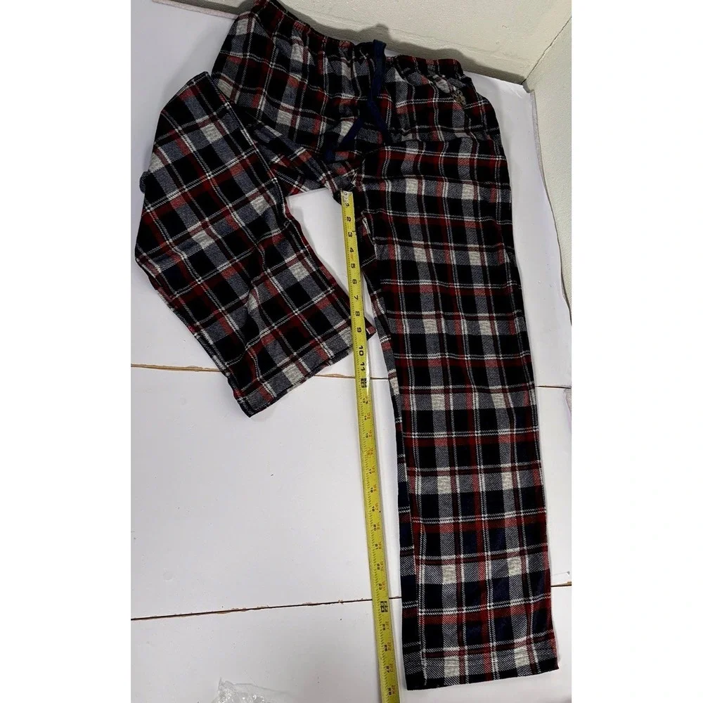 Polo Assn Sleepwear L Men Bottoms Plaid Velour Pyjama Loungewear  Christmas Pony